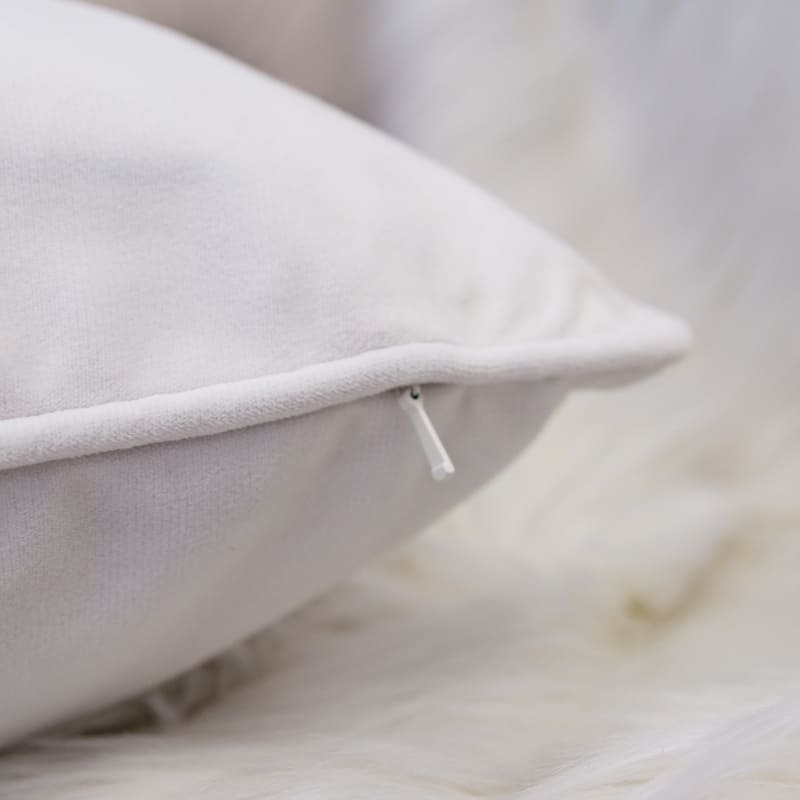 Let It Snow Embroidered Cotton Throw Pillow