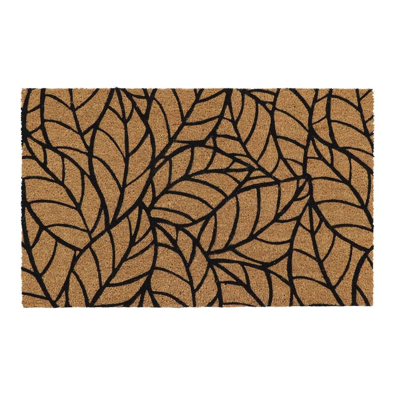 Modern Leaf Pattern Welcome Mat