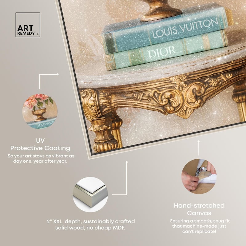 Antique Table Vase Canvas by Art Remedy