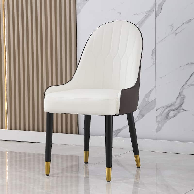Dining Chair with PU Leather metal legs (Set of 2)