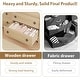 preview thumbnail 27 of 26, Modern Wood Dresser with Golden Ring Handles, Antique White Storage Organizer for Living Room Entryway