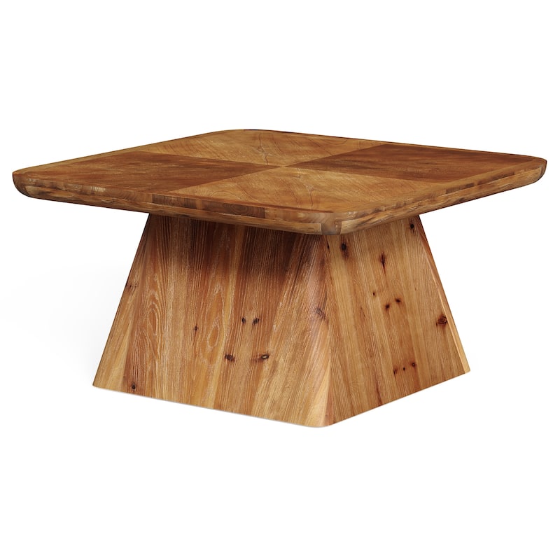Solid Wood Square Coffee Table, Living Room Center Cocktail Accent Table