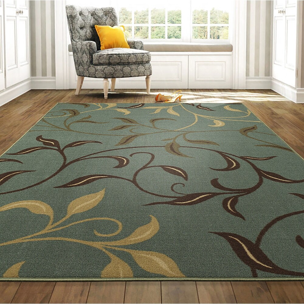 Ottomanson Ottohome Collection Modern Runner Rug with Non-Skid 1'10" W X 7' L 