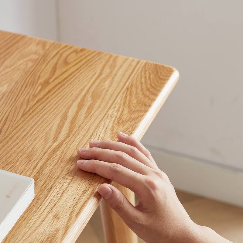 Solid Wood Study Computer Desk with Drawer for Primary Living Space