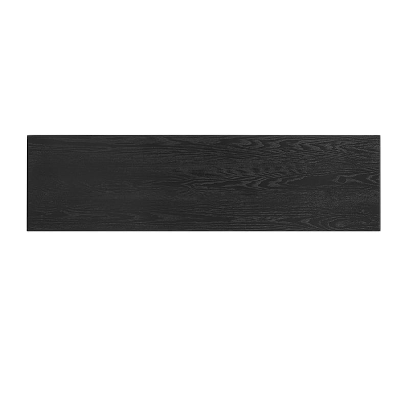 59.1 Inch Long Wooden Entryway Console Table, Ash Veneer Rectangular Sofa Table for Entryway, Hallway, Living Room, Foyer