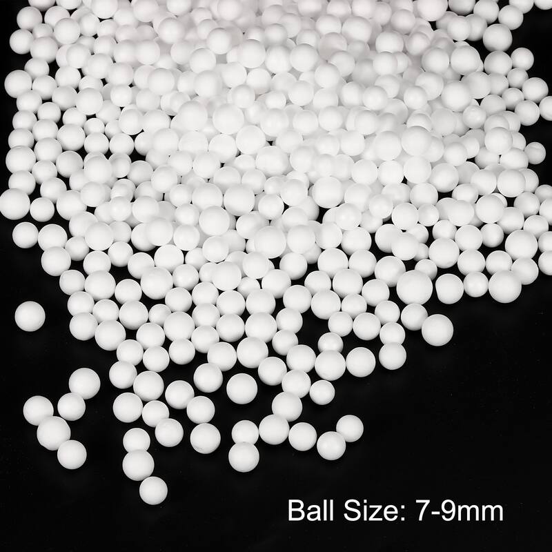 Foam Beads Foam Balls for DIY Craft Decoration, 1 Pack Approx 8000pcs - White - 7-9mm