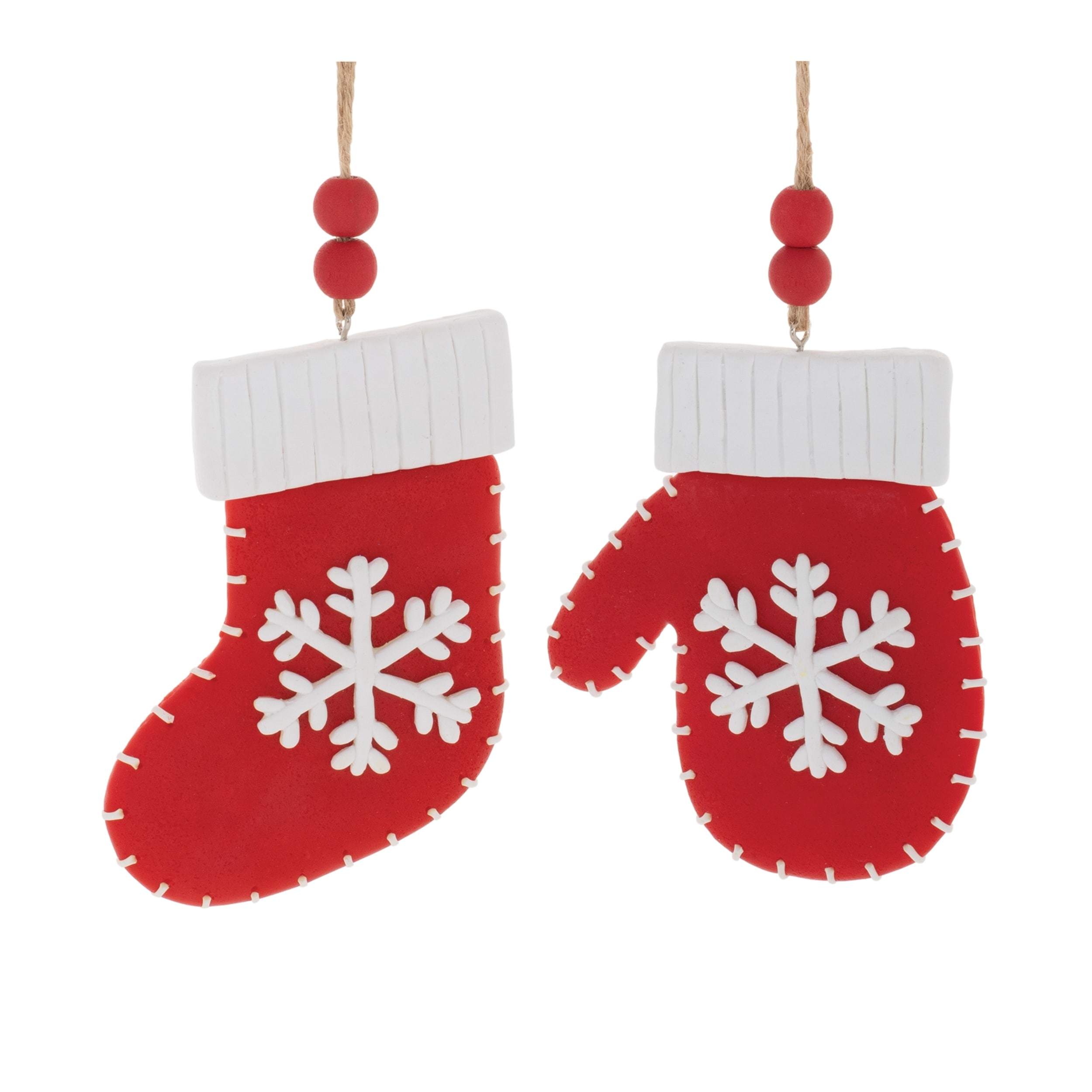 Mitten & Stocking Ornaments - Set of 12