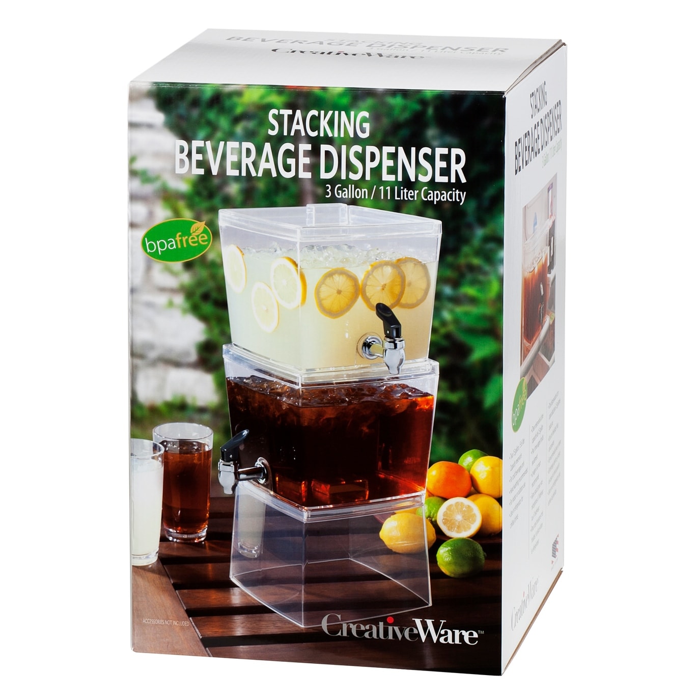 Creative Ware Beverage Dispenser, Acrylic, 3 Gallon