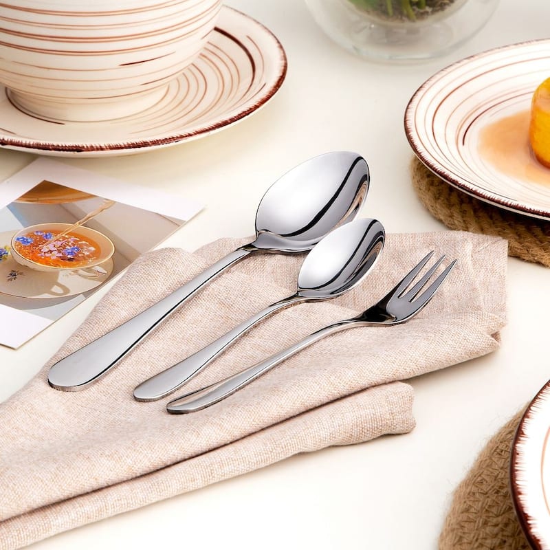 vancasso 18/10 Stainless Steel Silverware Set, Flatware Service for 6 or 12