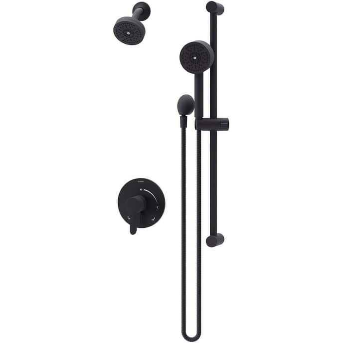 Symmons S339815TRM Solarity Pressure Balanced Shower System with - Matte Black