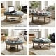preview thumbnail 2 of 14, Illyria Transitional Multifunctional Tufted 35.5" Shabby Chic Storage Ottoman Table with Spindle Legs by HULALA HOME