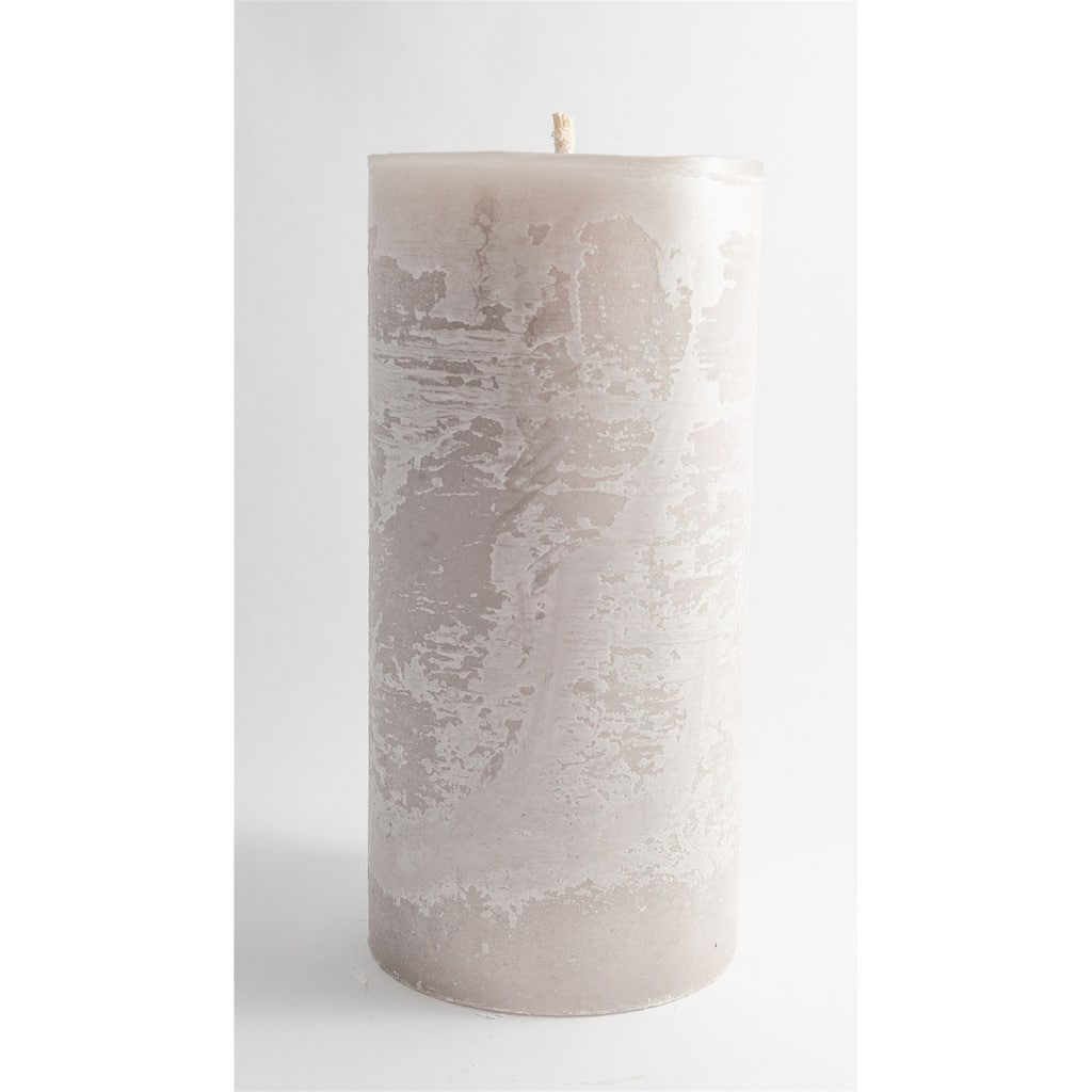 Lg. Round 1-Wick Pillar Candle 6"Dia x 12.5"H Linen - Linen -ST - Linen