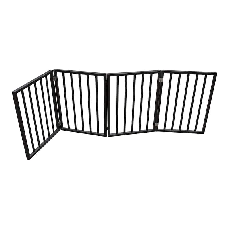 Wooden Freestanding Folding Pet Dog Gate for Doorways