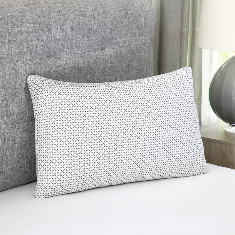 Bodipedic Essentials Memory Foam Cluster Bed Pillow with Charcoal Cover