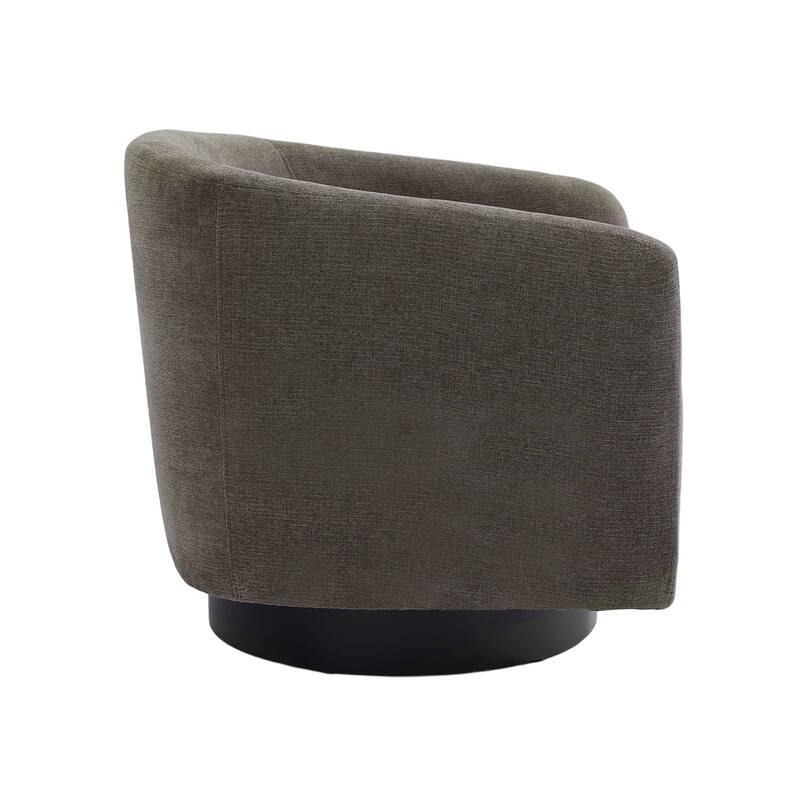 2 Set Modern Soft Upholstered Chenille Swivel Barrel Chair