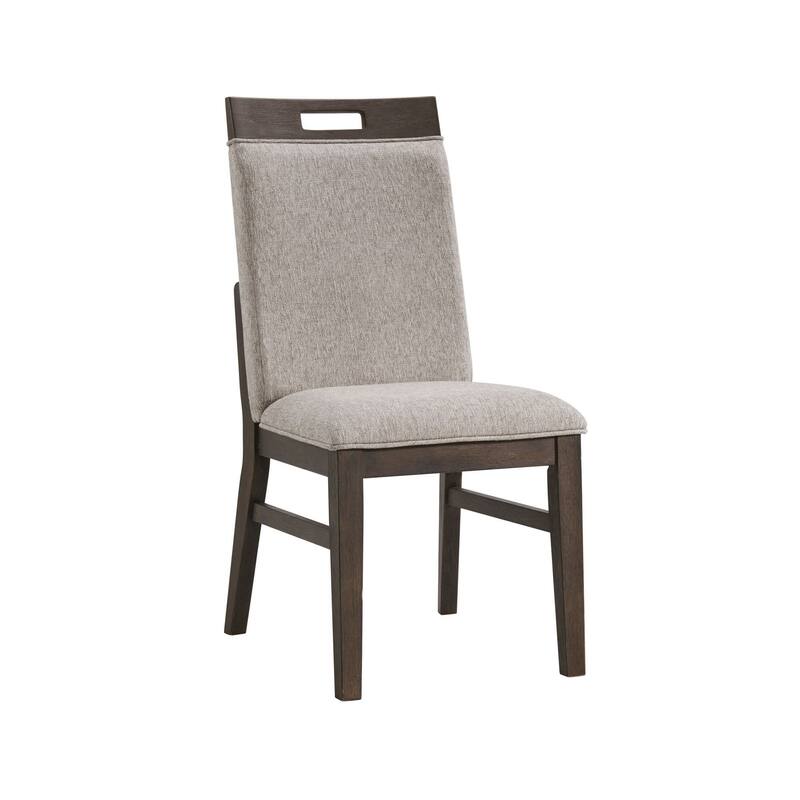 Hearst Side Chair, Upholstered Back with 4 Legs, Reclaimed Chevron, Set of 2