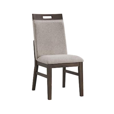 Hearst Side Chair, Upholstered Back with 4 Legs, Reclaimed Chevron, Set of 2