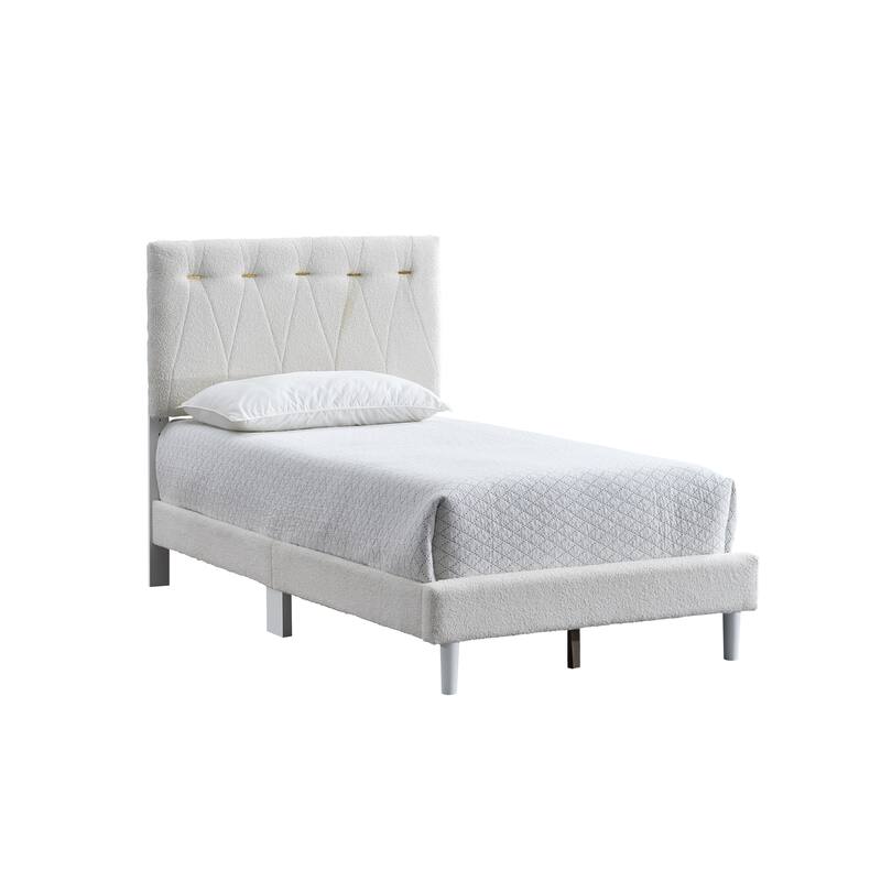 Glory Furniture Sinclair G001608 Upholsetered Bed in Wheat Teddy Bear - Twin