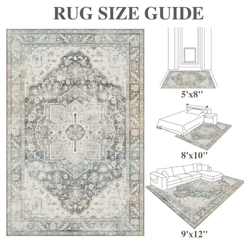 Bohemian Faux Cashmere Rug