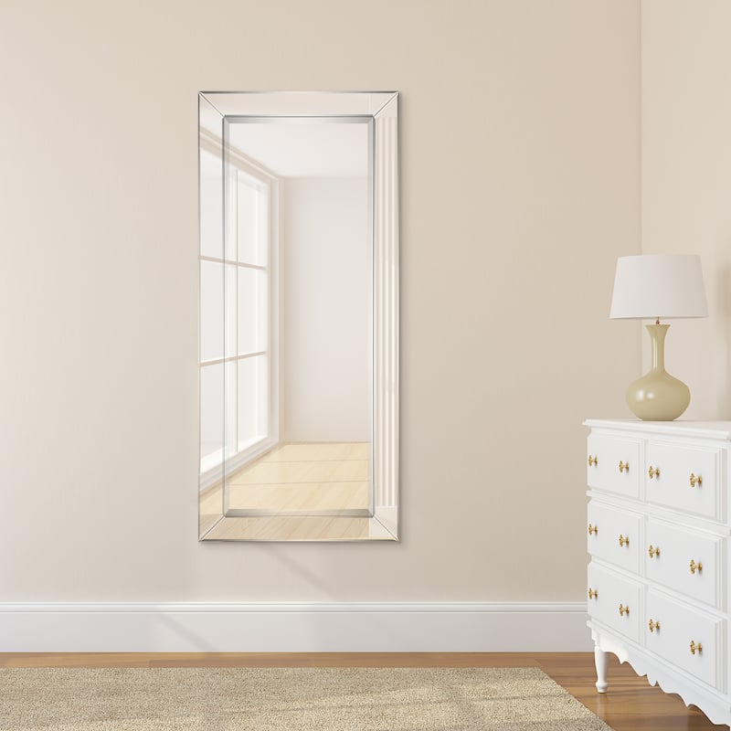 Beveled Rectangular Clear HD Wall Mounted Mirror for Bathroom, Vanity, Bedroom Mirrors, 3 sizes