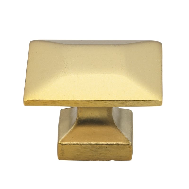 GlideRite 5-Pack 1-3/8 in. Gold Square Cabinet Knobs - Brass Gold