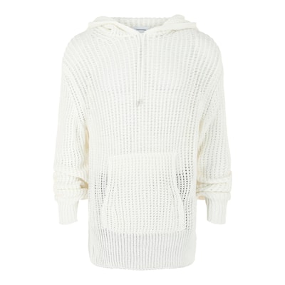 Ferragamo Crochet Drop-Sleeve Hoodie