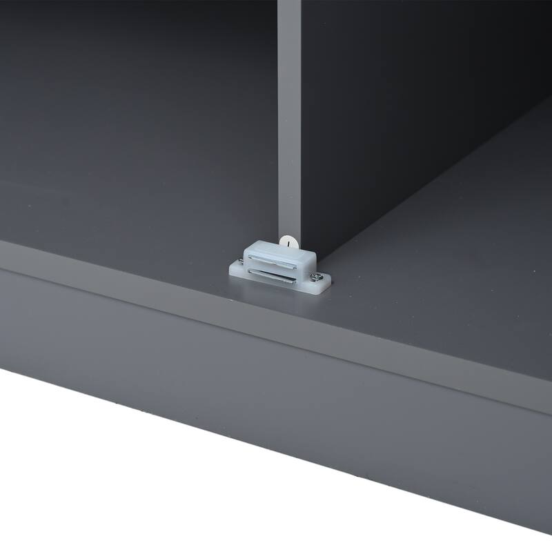 Modern Large Kitchen Pantry Cabinet, Wood Storage Cupboard with 2 Drawers, Adjustable Shelves & 8 Door Storage Shelves