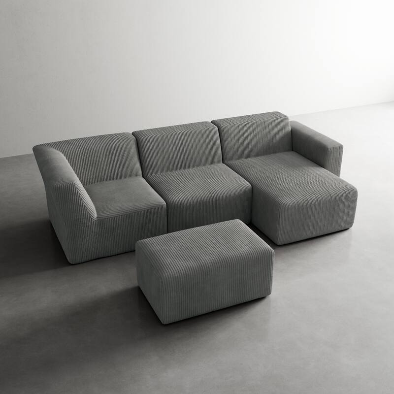 Modular Sectional Sofa 4-seater Oversized Chaise Lounge Couch for Living Room