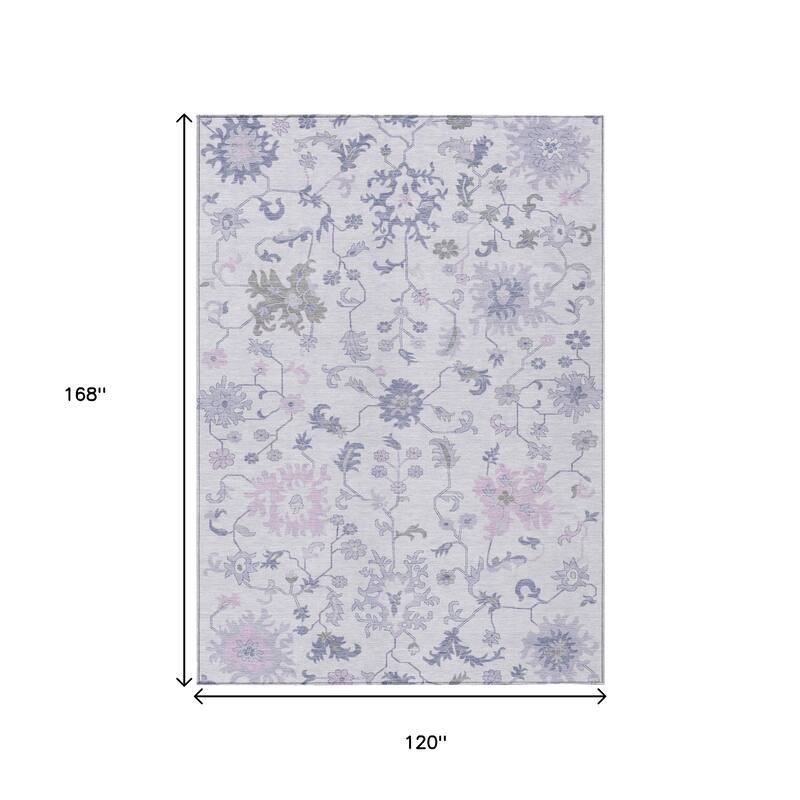 HomeRoots Floral Transitional Rectangle Outdoor Rug