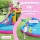 preview thumbnail 4 of 8, Inflatable Bounce Castle with Long Water Slide and 735W Blower - 15FT