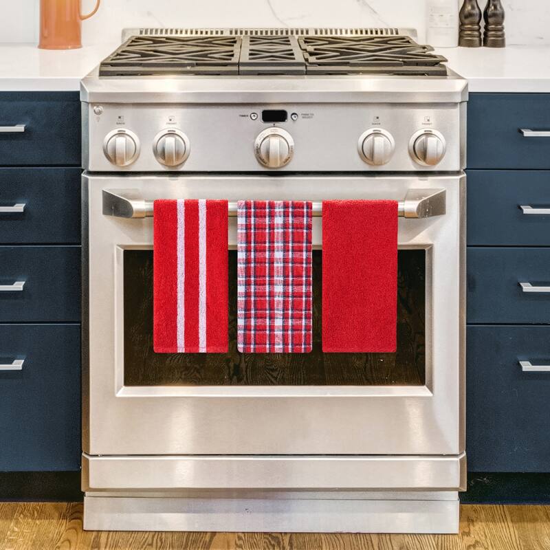 Nautica Home Cotton Classics Textured 18" x 28" 3 Piece Kitchen Towel Set
