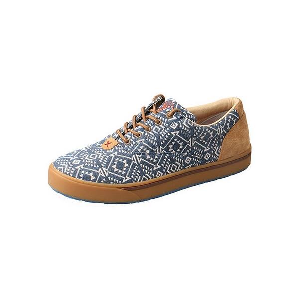 Shop Hooey Casual Shoes Mens Lopers Aztec Lace White Print Navy Overstock 26427508