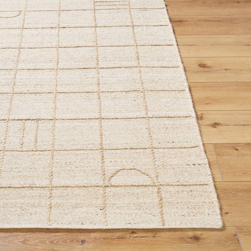 Abigale Transitional Checkered Wool Area Rug
