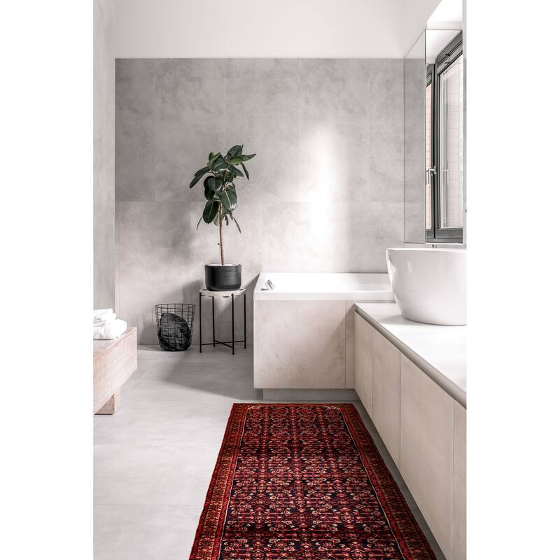 ECARPETGALLERY Hand-knotted Andelz Navy Wool Rug - 3'7 x 12'6