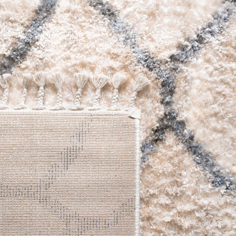 SAFAVIEH Berber Fringe Lozenka Mercedes Trellis Rug