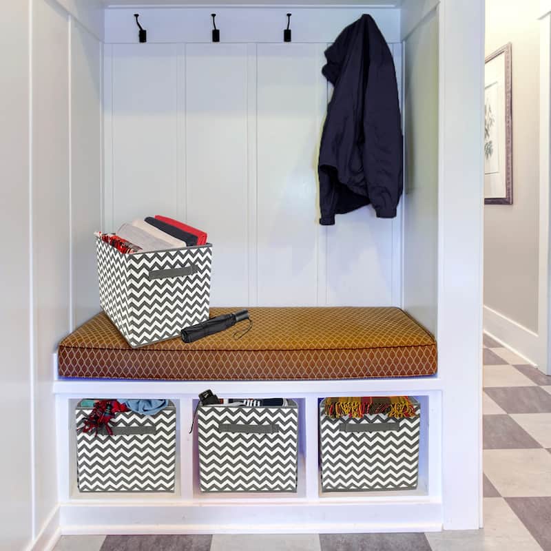 Sorbus 11" Foldable Storage Cube Basket - Single Pack - 10.5" L x 10.5" W x 11" H