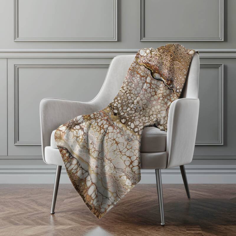 Premium Machine Washable ASB60 Abstract Modern Sherpa Throw Blanket