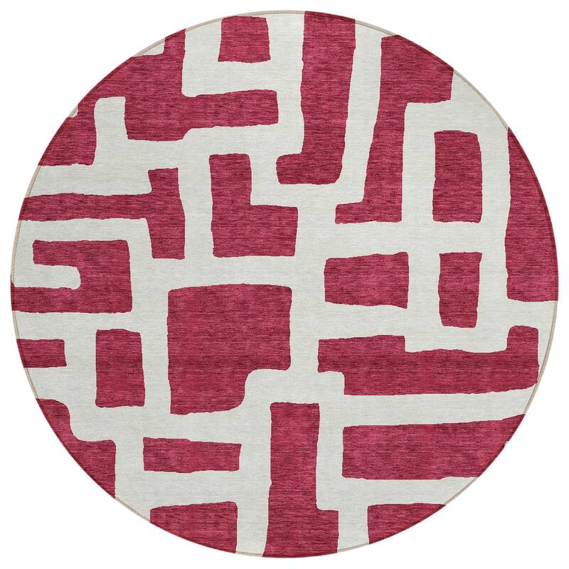 Machine Washable Indoor/ Outdoor Chantille Contemporary Geo Rug