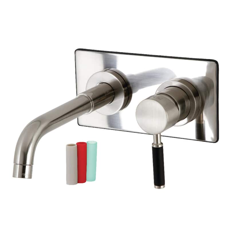 Kingston Brass Kaiser 1.2 GPM Wall Mounted Mini-Widespread Bathroom - Brushed Nickel