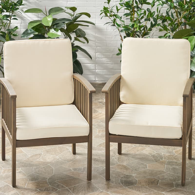 Coesse Outdoor Water Resistant Fabric Club Chair Cushions (Set of 2) by Christopher Knight Home