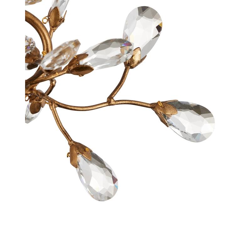 Currey & Company Crystal Bud Semi-Flush - 13.5"h x 24"dia