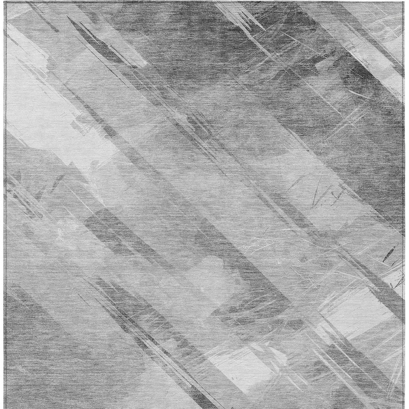 HomeRoots Striped Transitional Rectangle Outdoor Rug