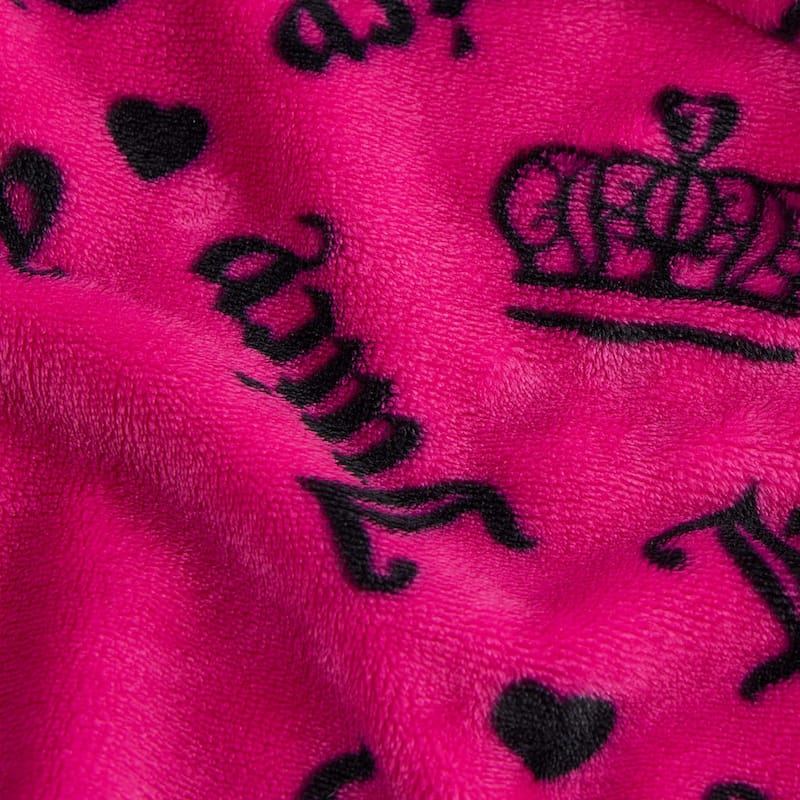 Juicy Couture Printed Plush Throw Blankets