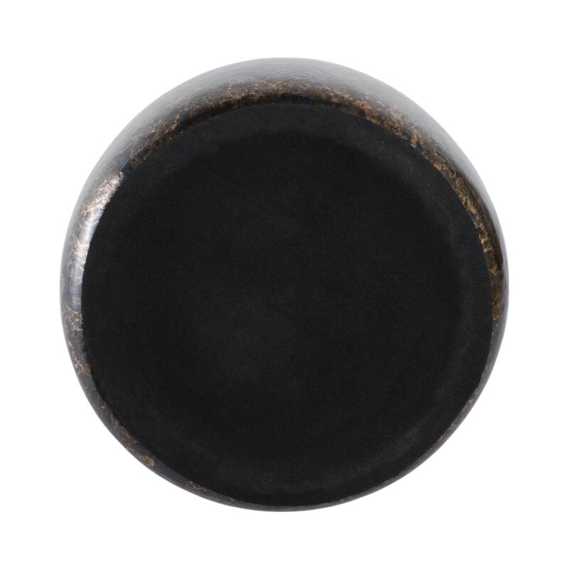 Glass Decorative Vase Metal Brass Accents with Sculptural Topper