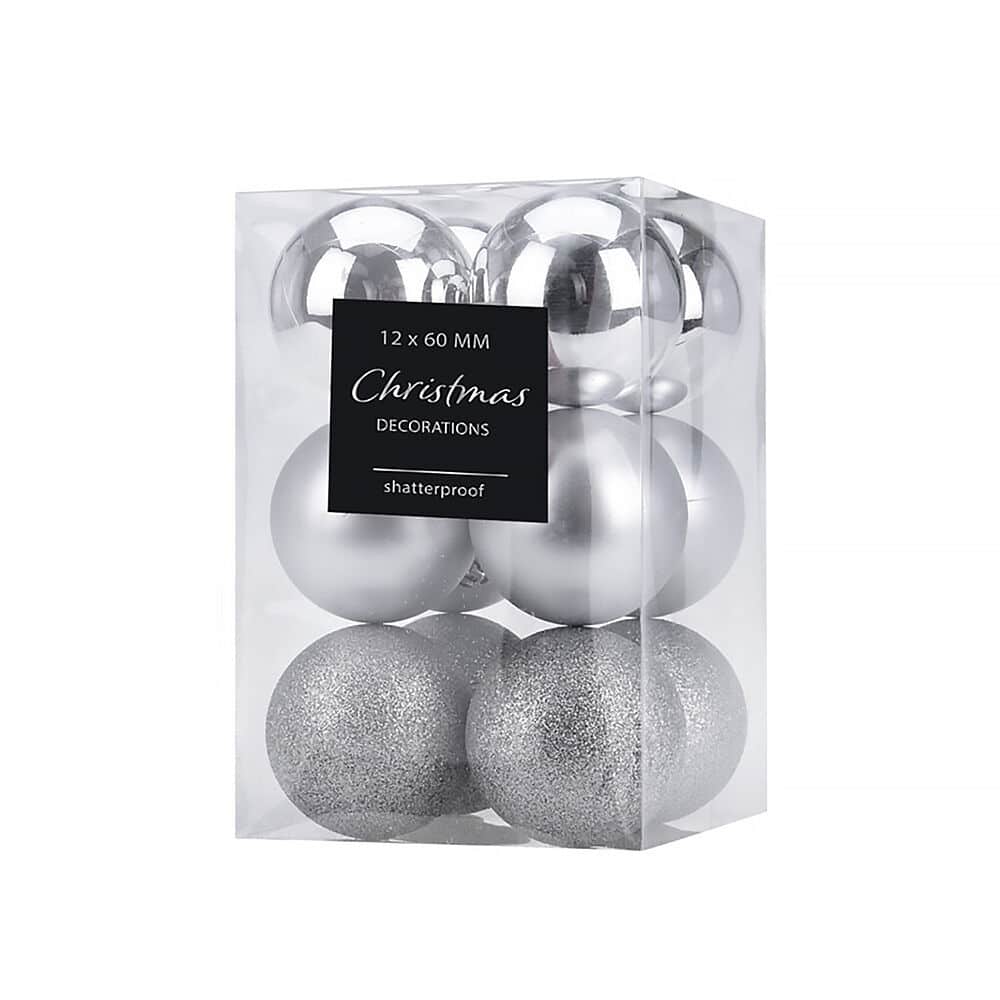 Christmas Tree 2.4" Shatterproof Set of 12 Ornaments