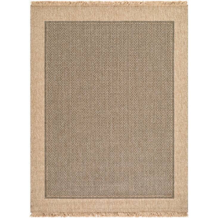 Livabliss Mirage Cottage Indoor/Outdoor Area Rug - 3'11" x 5'7" - Tan/Black