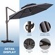 preview thumbnail 6 of 42, Crestlive Products 12ft Round Double Top Cantilever Patio Umbrella with 7-position Adjustment