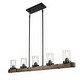 preview thumbnail 8 of 17, Modern Farmhouse Rustic Wood Chandelier Glass Island Lights for Dining Room