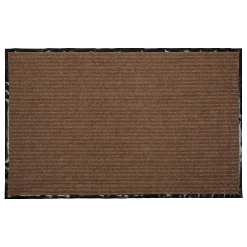 J&M Charcoal Ribbed Walk Off Utility Runner 22x60 - 30x48" - Brown Utility Mat
