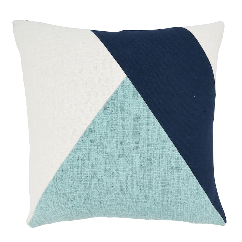 Geometric Color Burst Throw Pillow - 20"x20" - Feather Down - Aqua